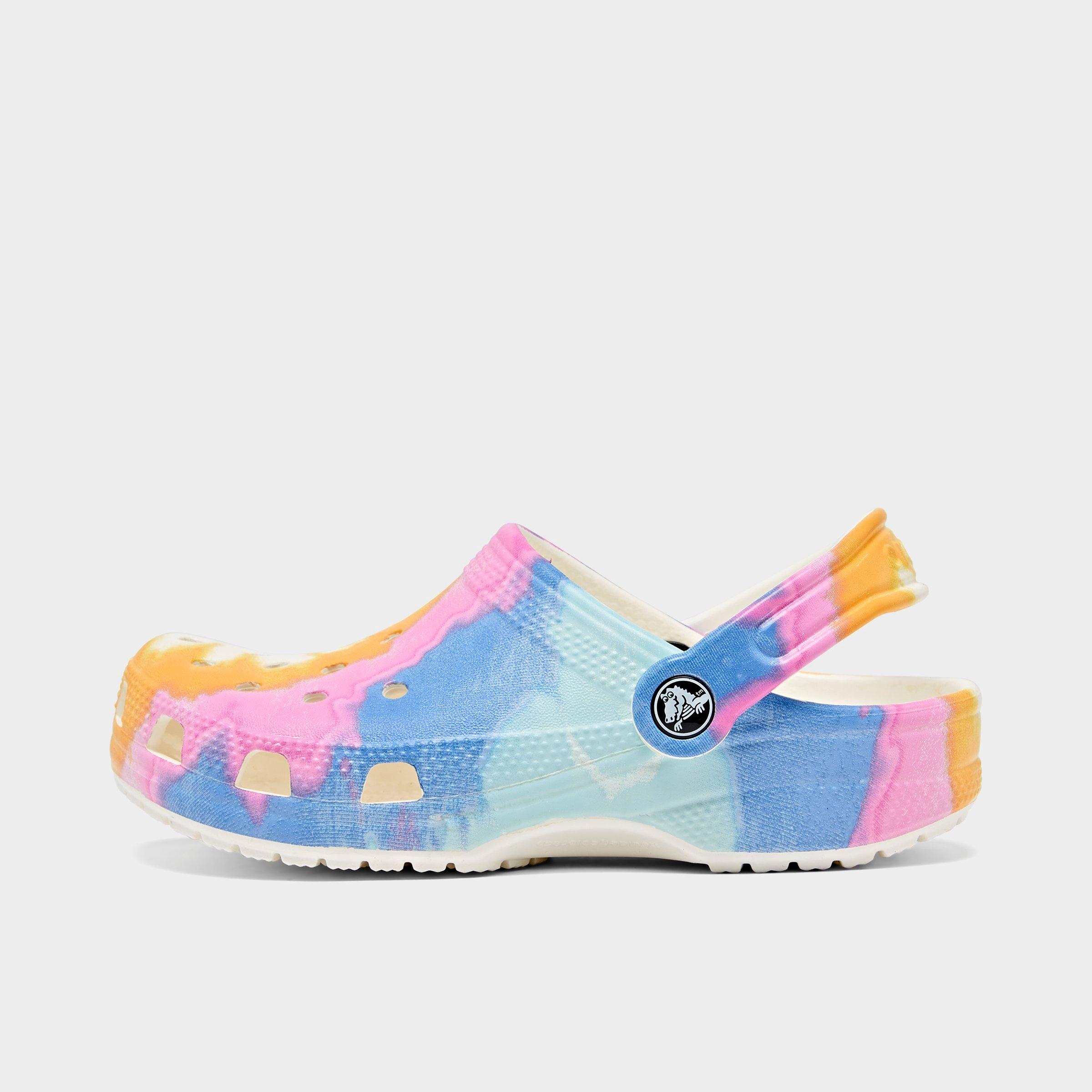 tie dye kids crocs