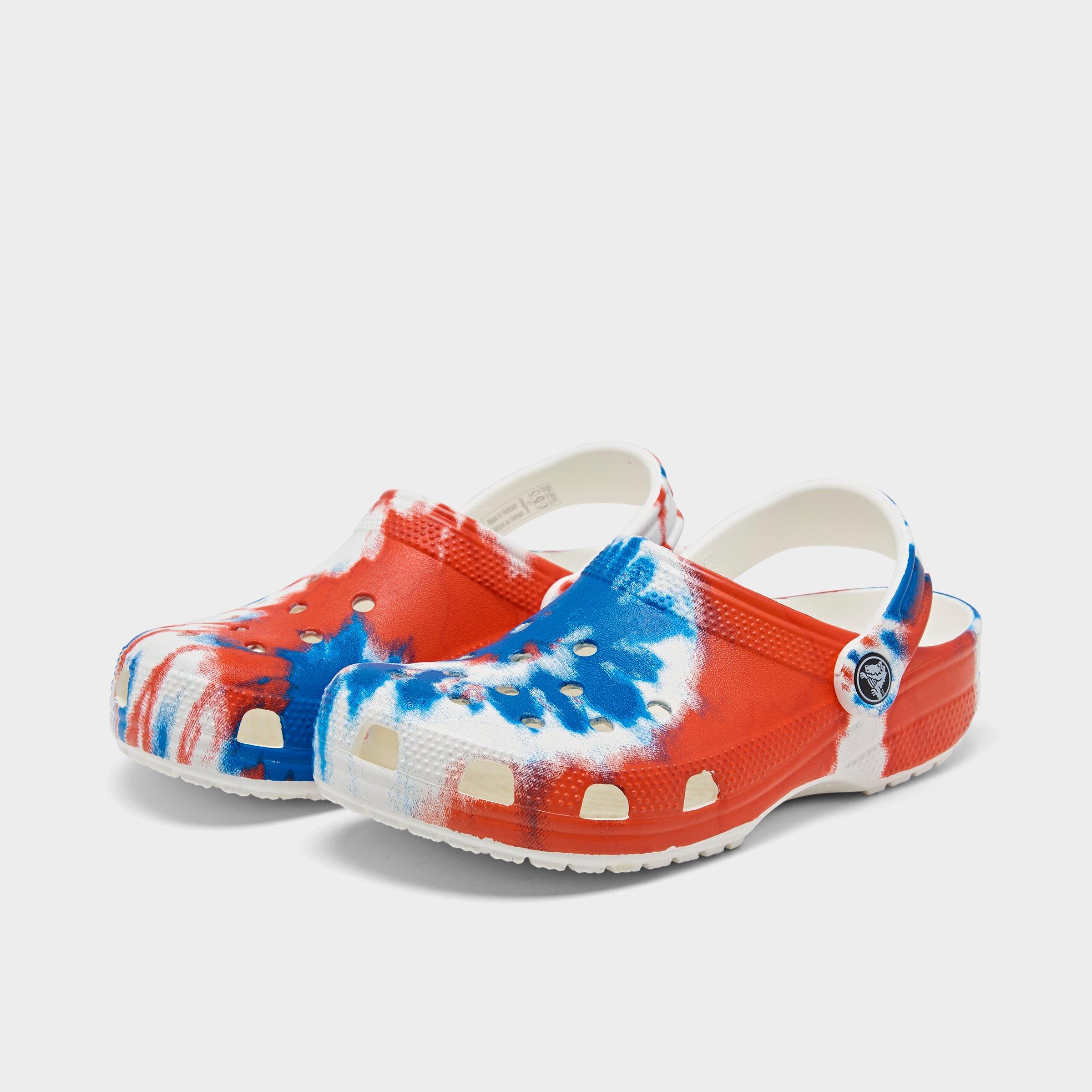 kids tie dye crocs