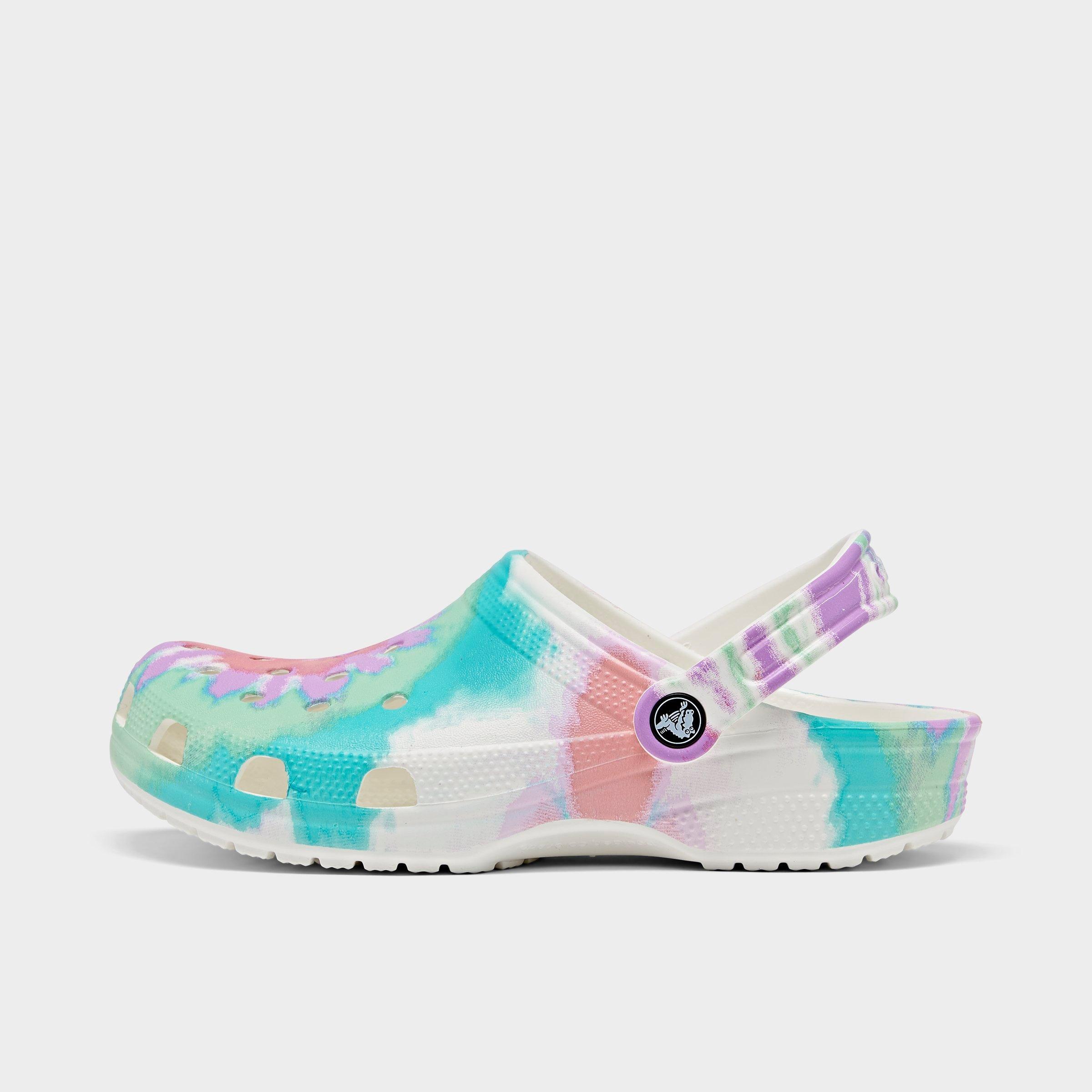 classic tie dye graphic crocs