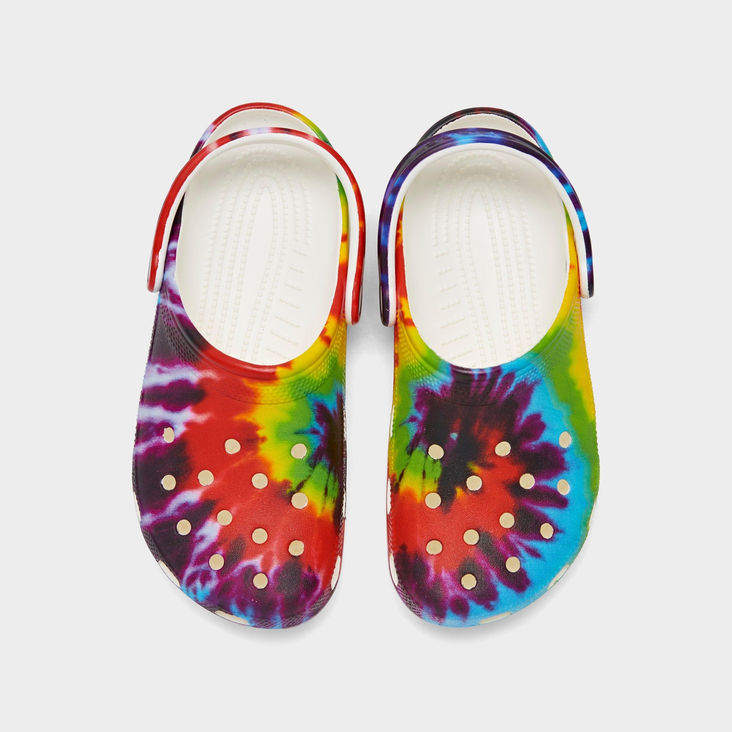 tie dye graphic clog