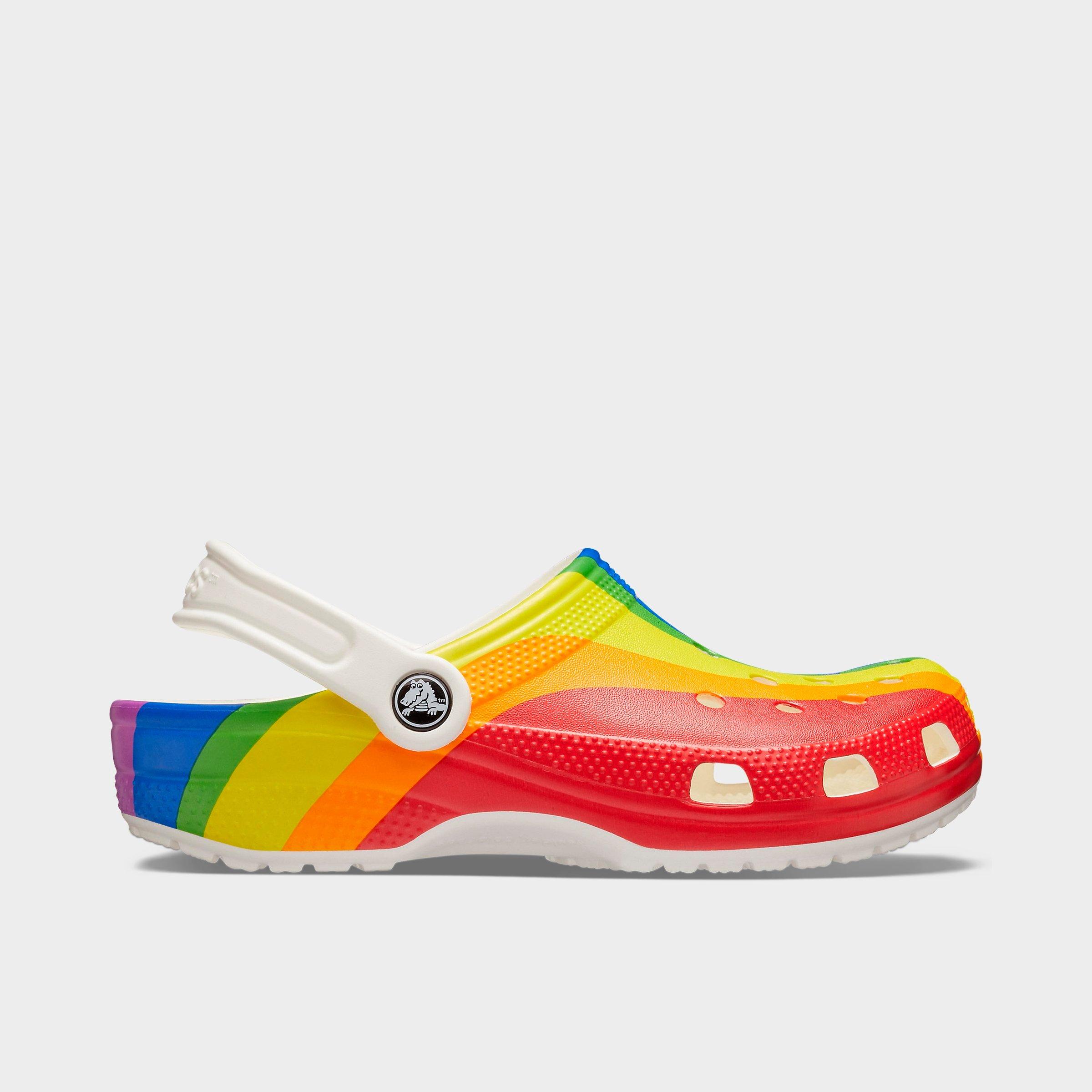 cheap rainbow crocs