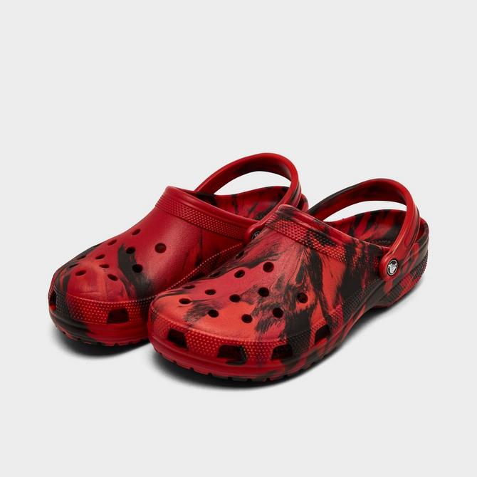 Black and 2024 red crocs