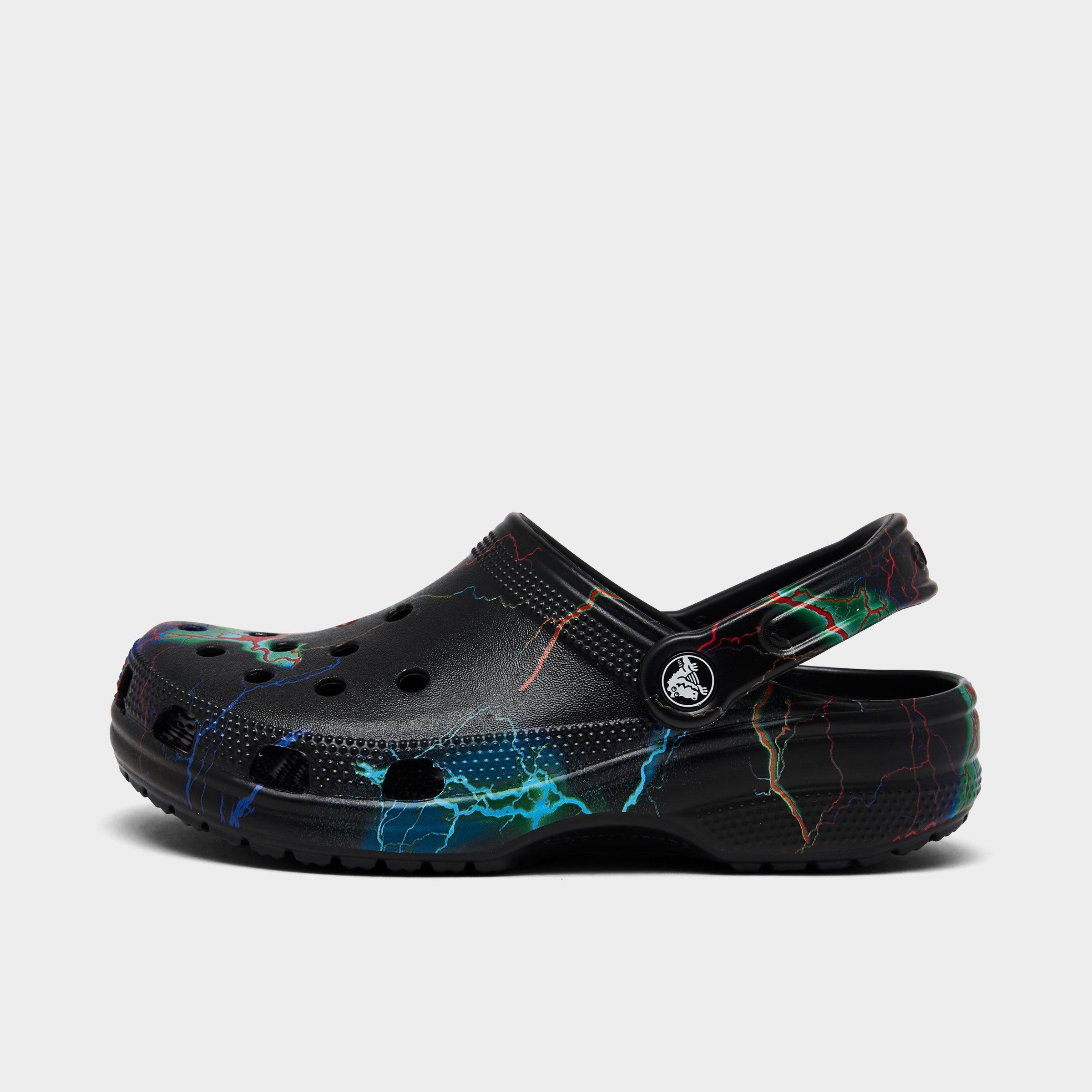 black lightning crocs