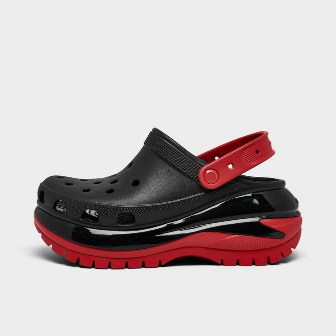 Red 2025 bottom crocs