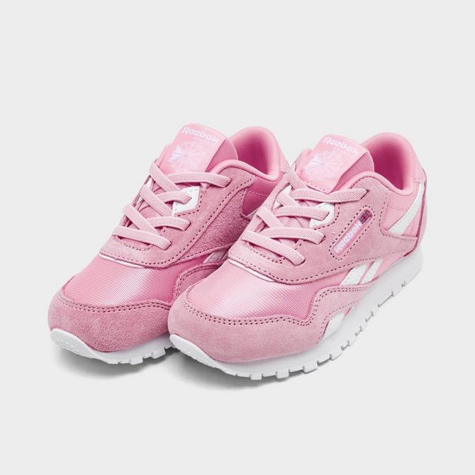 Girls Toddler Reebok Classic Nylon Stretch Lace Casual Shoes