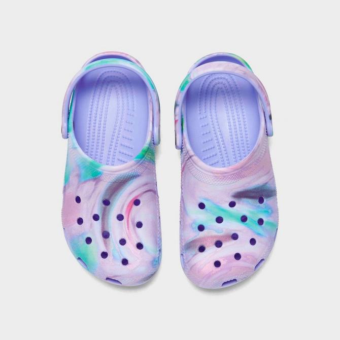 Big kid tie online dye crocs