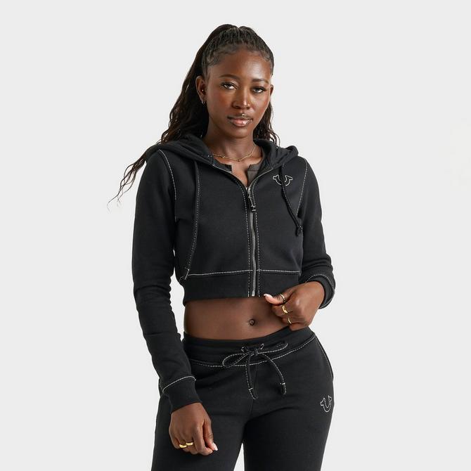 Women s True Religion Buddha Fleece Full Zip Hoodie JD Sports