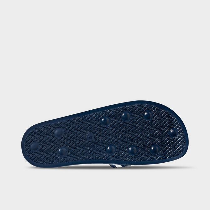 Men's White & Navy Blue adilette Slides, 288022