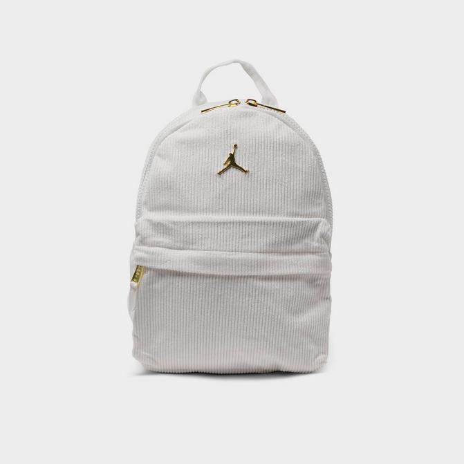 Jordan backpack 2025 white and gold