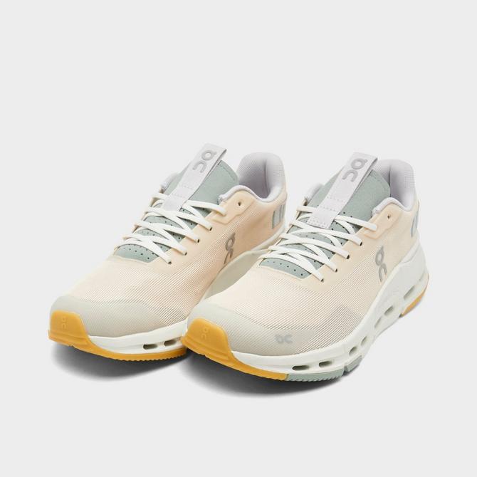 Three Quarter view of Women's On Cloudnova Form Running Shoes in Dew/Mineral Click to zoom