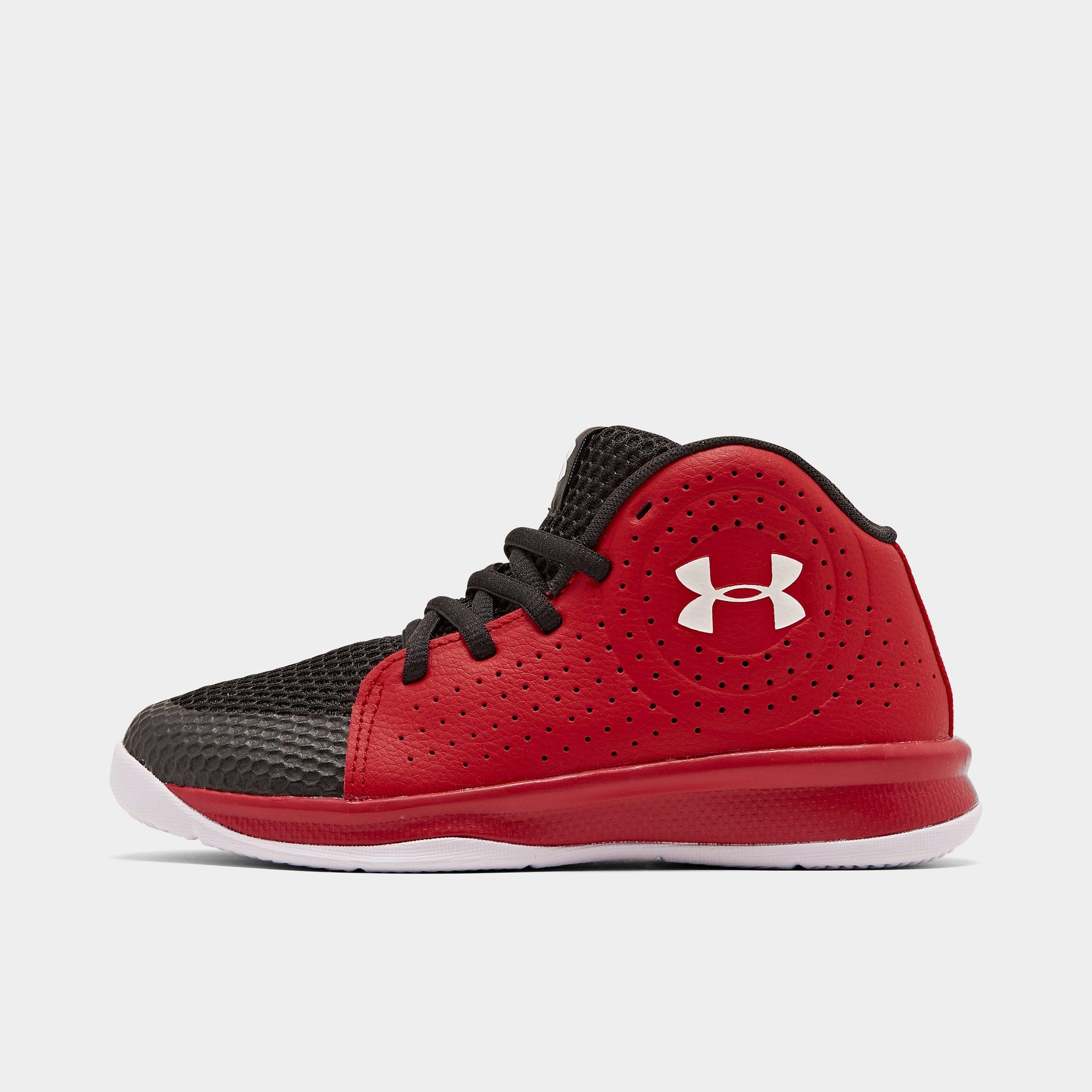 red and black under armour shoes