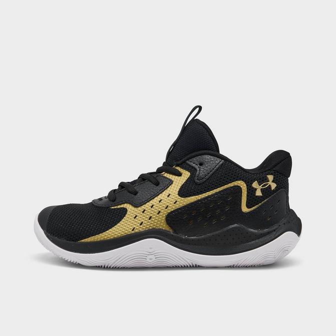 Under armour shoes hotsell kids gold