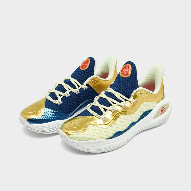 Under armour curry gold on sale kids