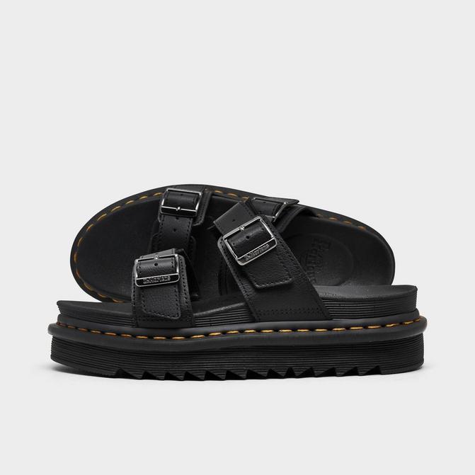 Women s Dr. Martens Myles Brando Leather Buckle Slide Sandals