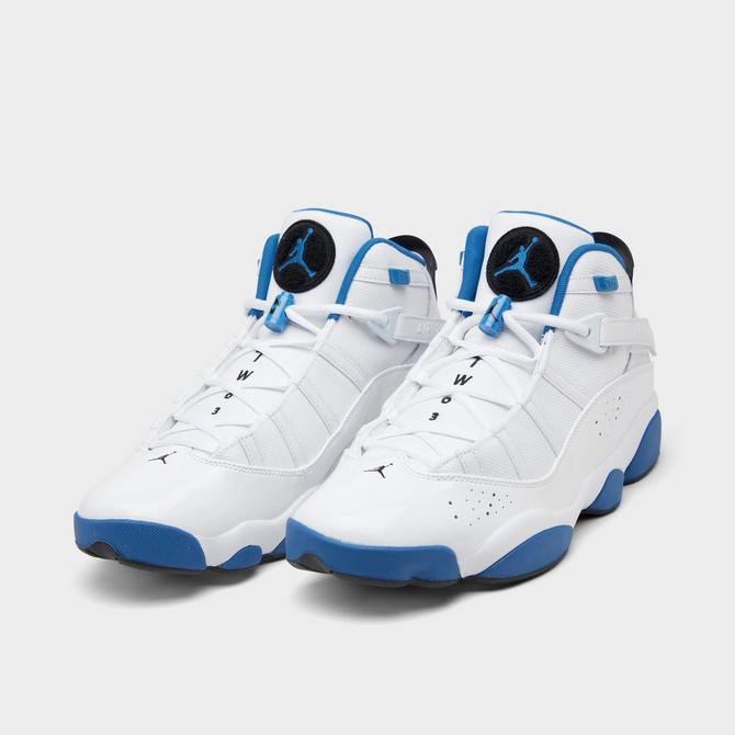 Air jordan 6 rings blue best sale and white