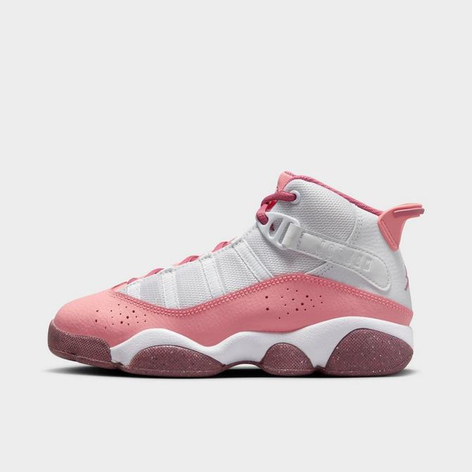 Pink jordan best sale basketball shoes