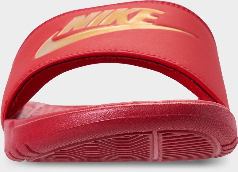 nike benassi red and gold