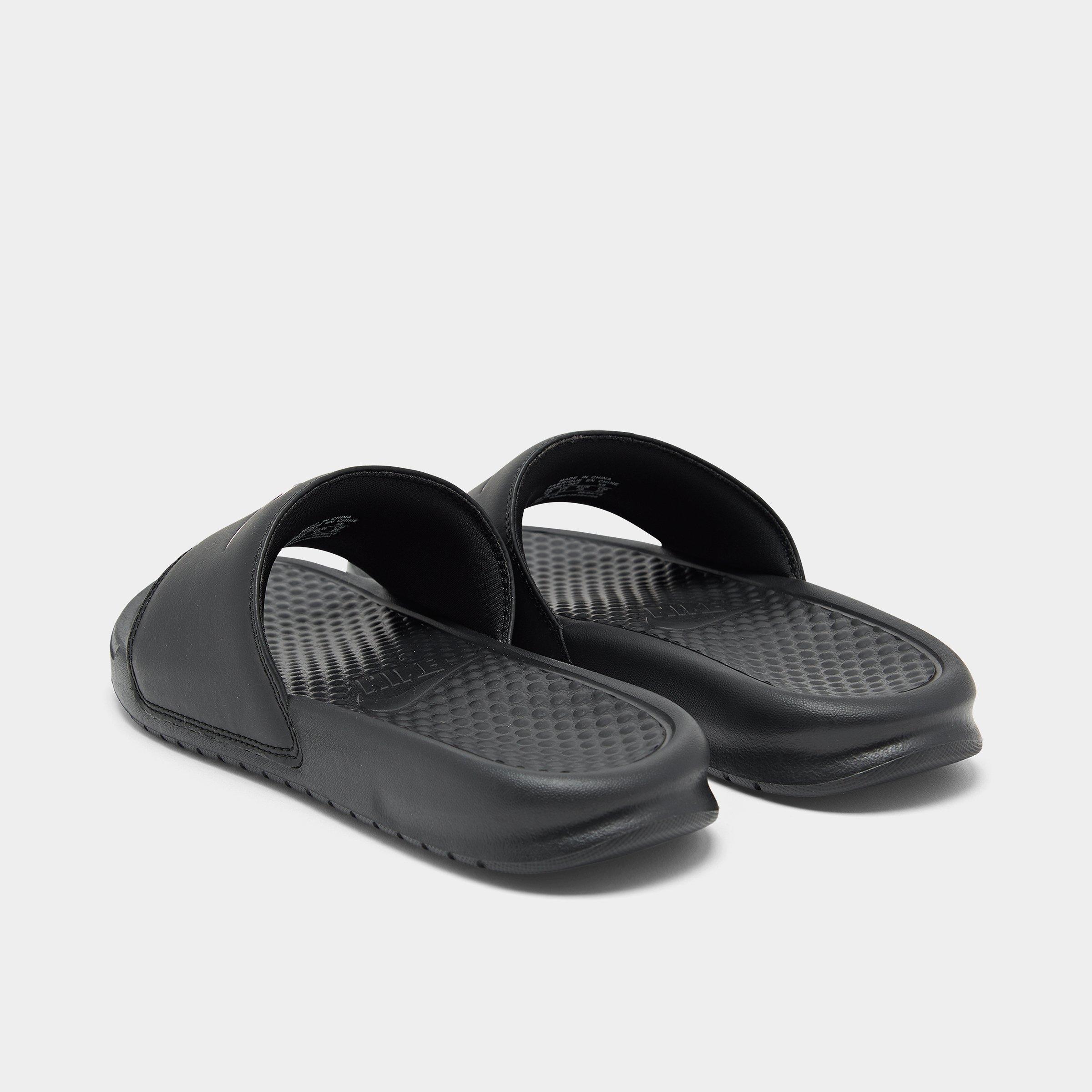 nike slides women black