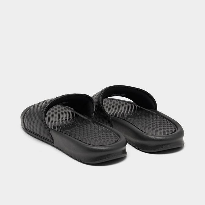 Nike benassi gold swoosh cheap slides