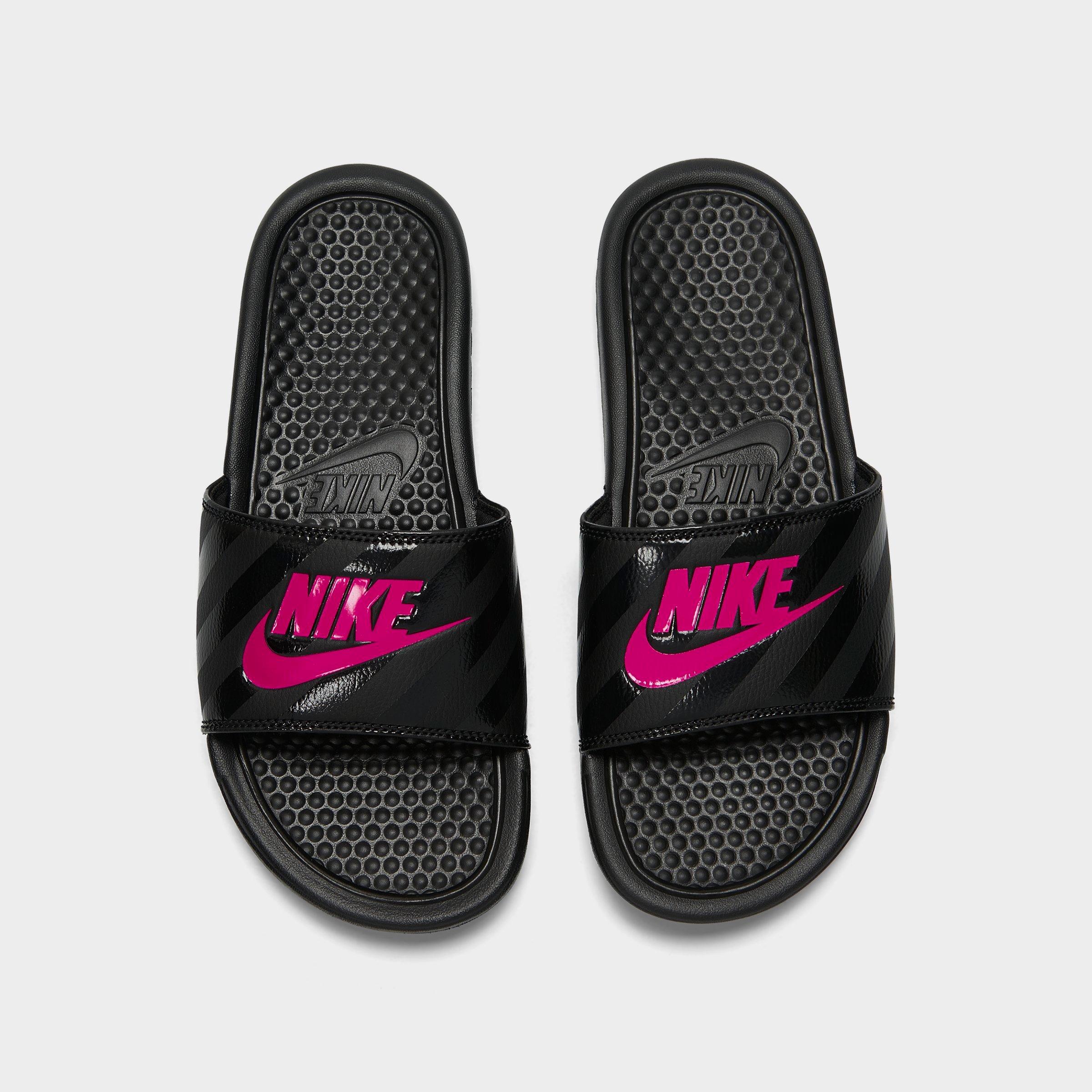 women's nike benassi jdi swoosh slide sandals