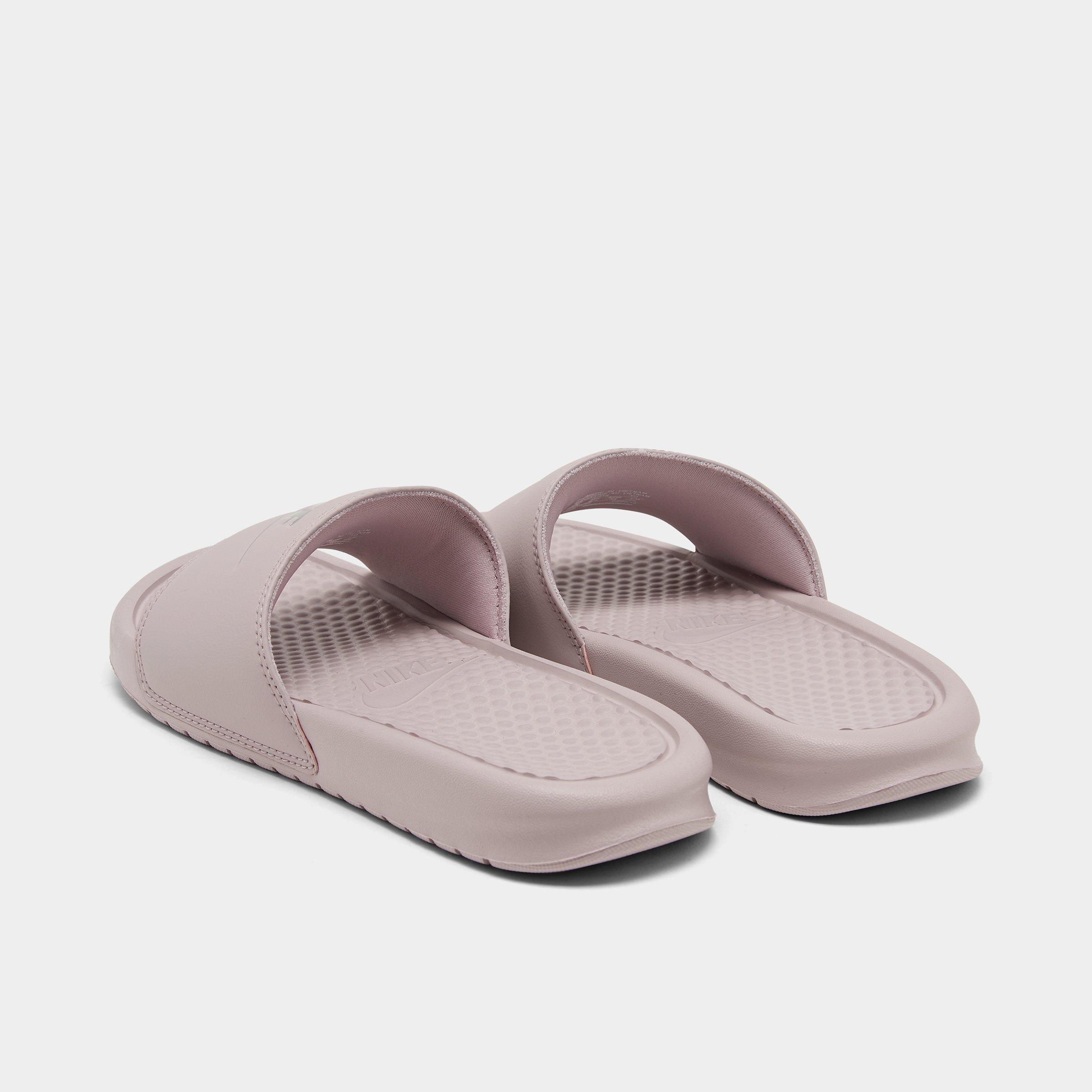 nike benassi slides particle rose