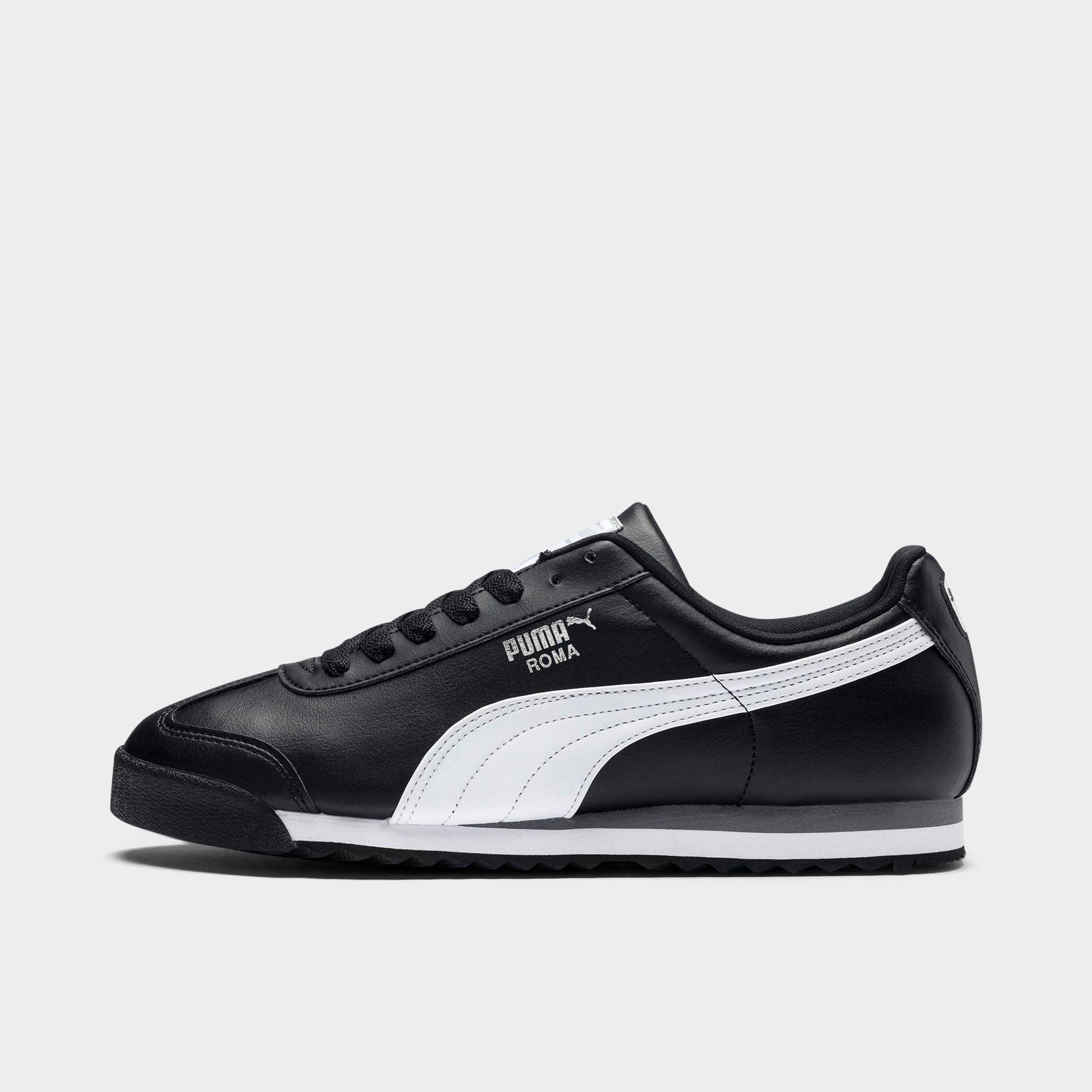 puma roma black and white
