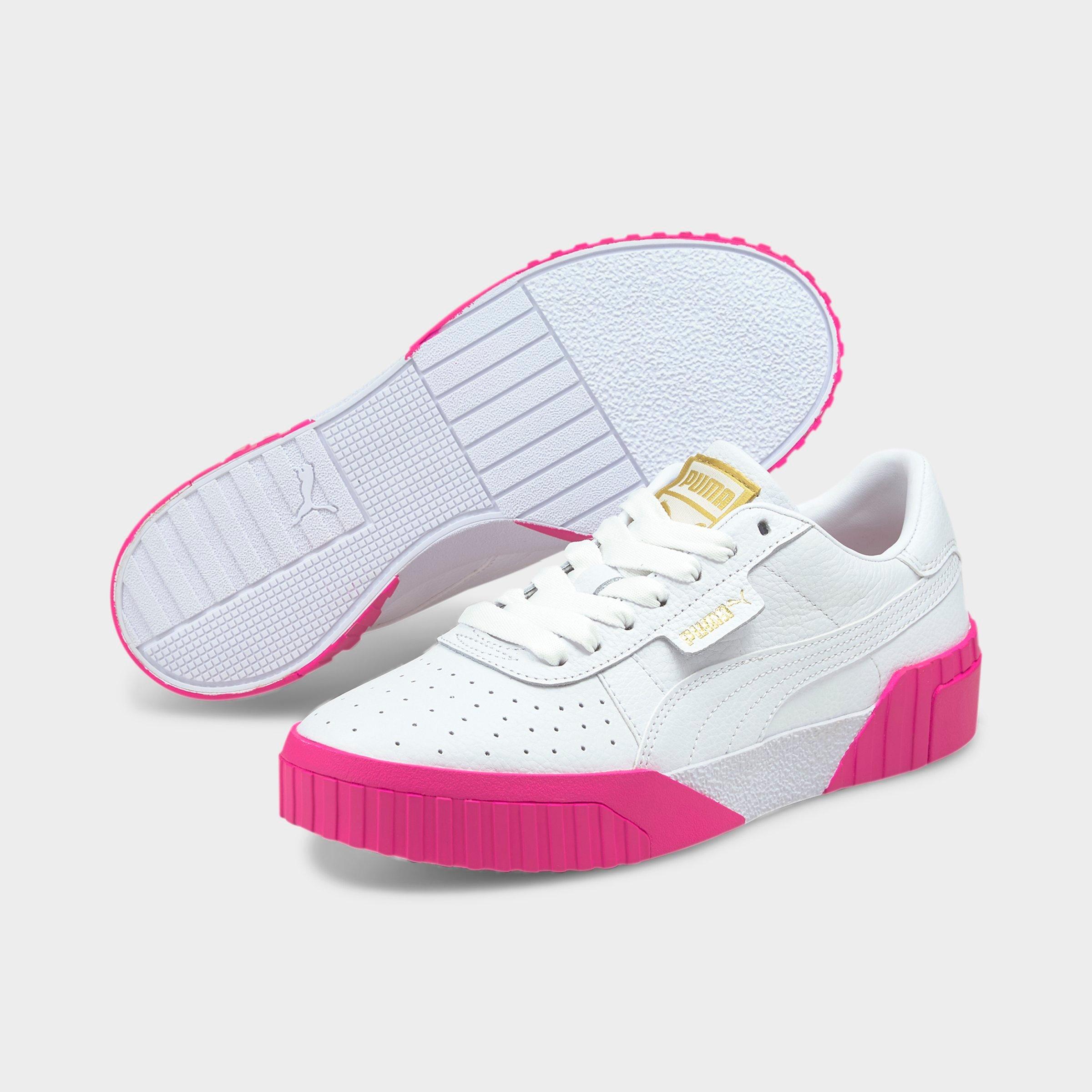 puma white and pink
