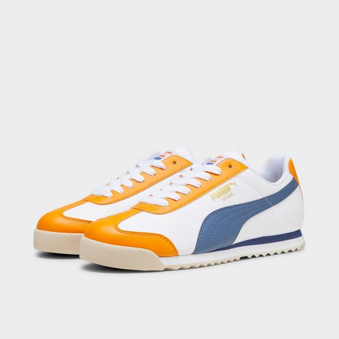 Puma roma shoes blue and yellow sale