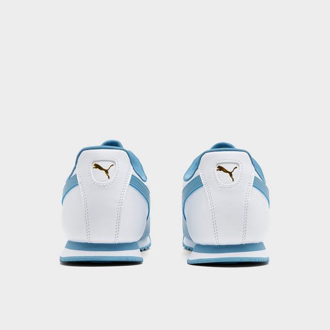 Puma roma white blue best sale