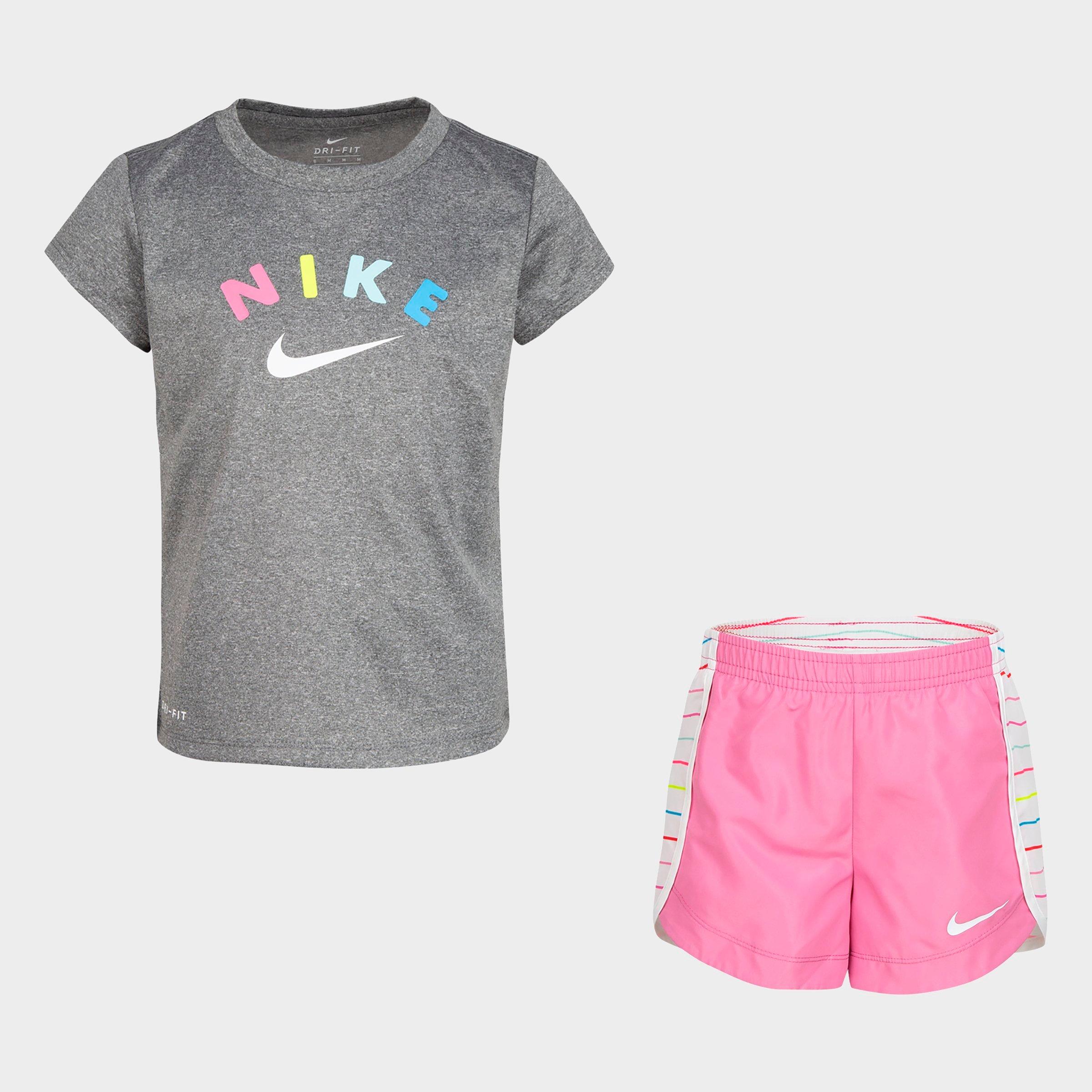 kids nike shorts set