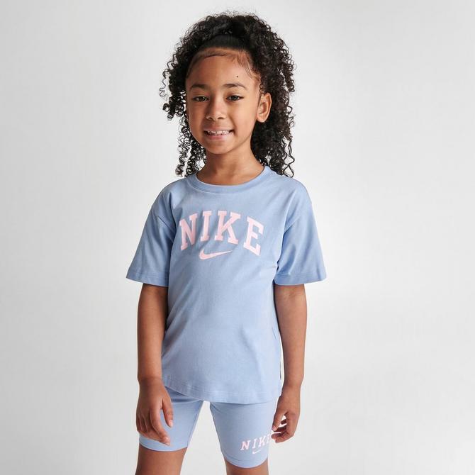 Girls' Little Kids' Nike T-Shirt and Bike Shorts Set