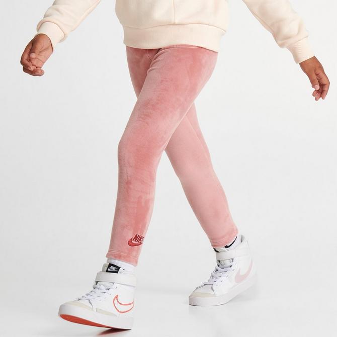 Little JD Girls\' Hoodie Kids\' Swoosh Leggings Home Sports Set| Home Half-Zip and Nike