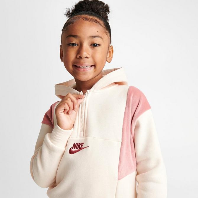 Girls Little Kids Nike Home Swoosh Home Half Zip Hoodie and