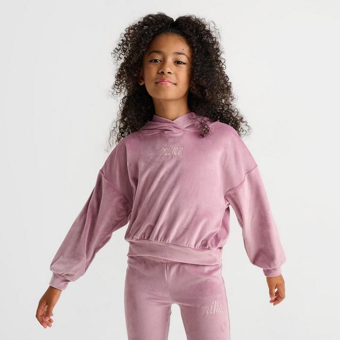 Girls Little Kids NIke Velour Hoodie and Leggings Set