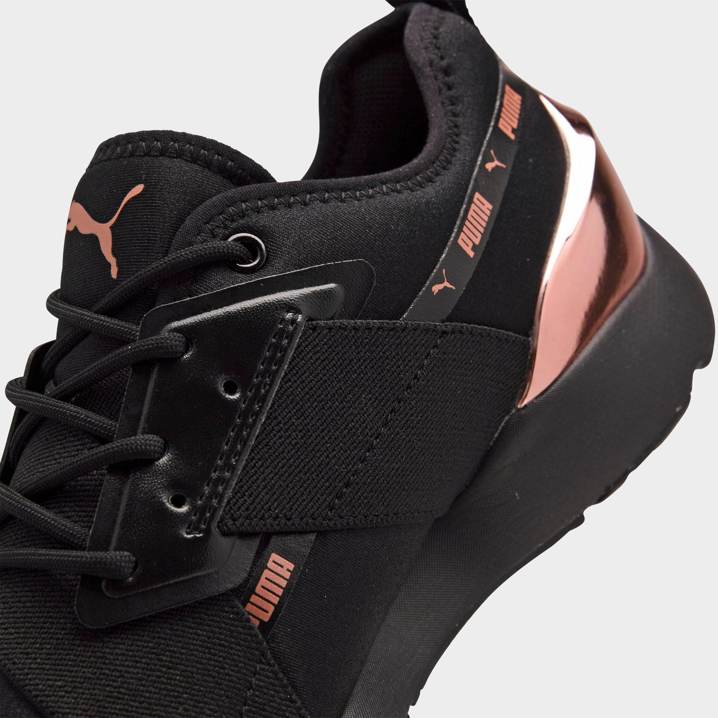 puma muse satin black rose gold