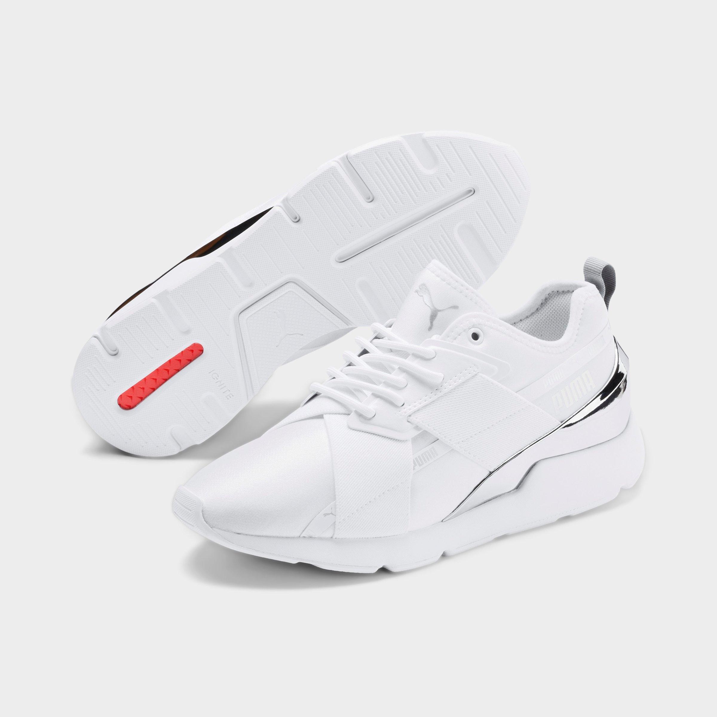 puma women's muse metallic casual sneakers from finish line