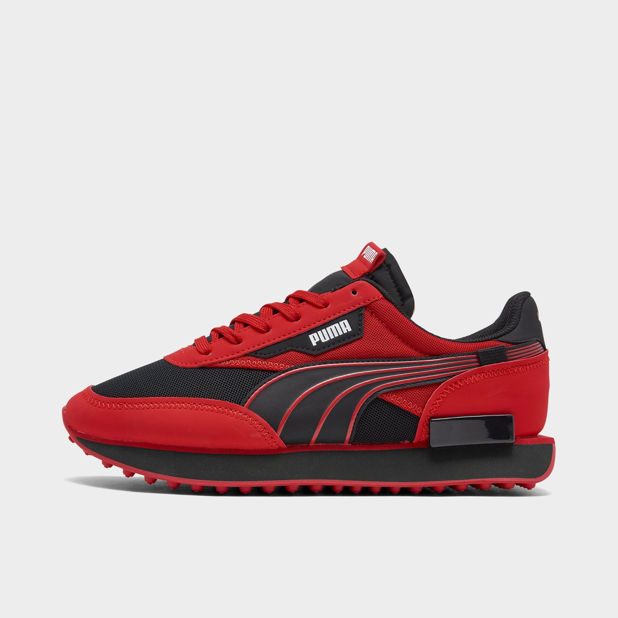 red and black puma shoes