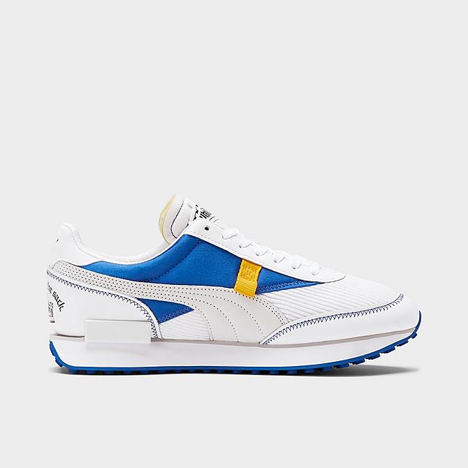 Front view of Men's Puma x White Castle Future Rider Casual Shoes in Puma White/Royal Blue Click to zoom