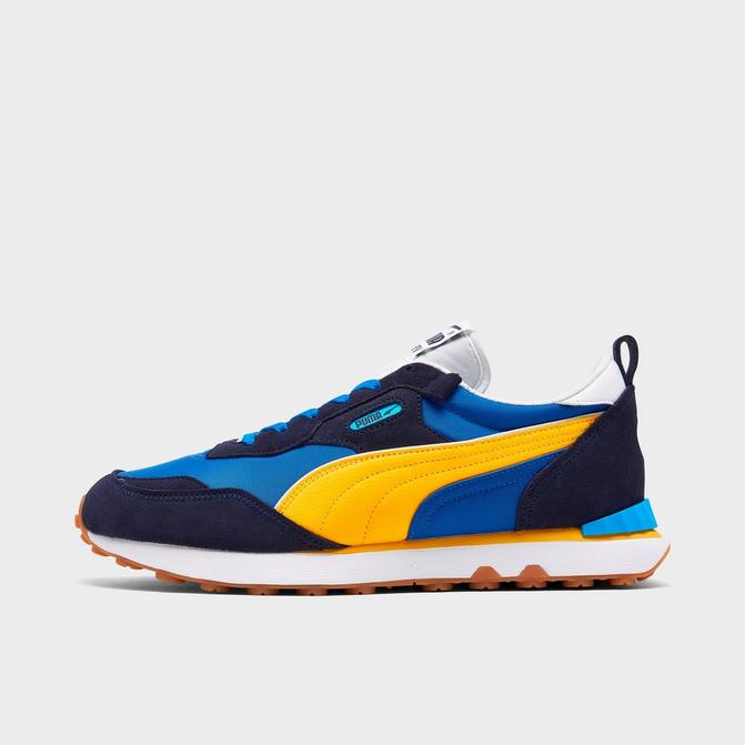 Blue and clearance yellow puma shoes