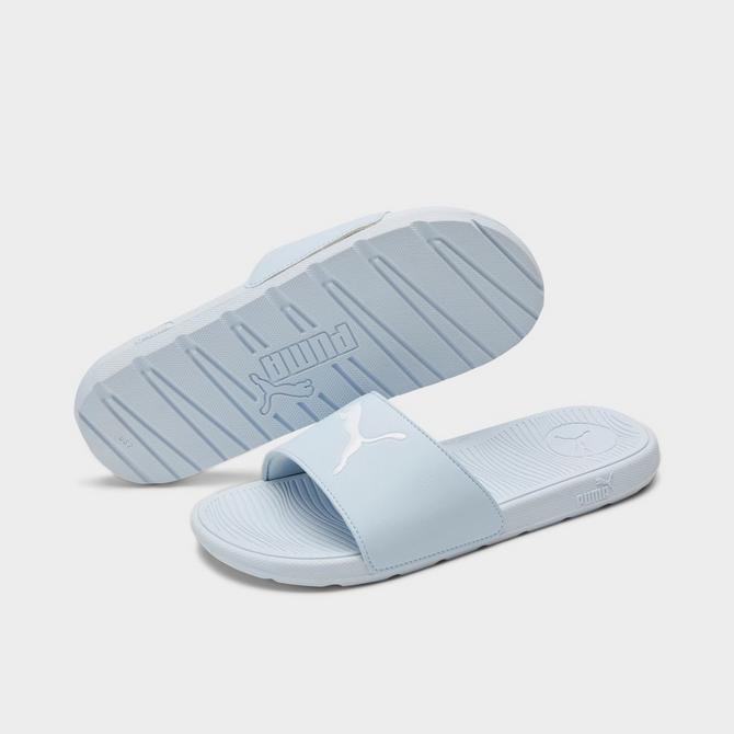 White puma hot sale slides women's