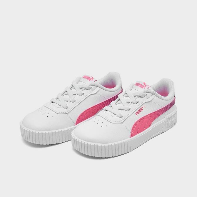 Pink and best sale white puma shoes