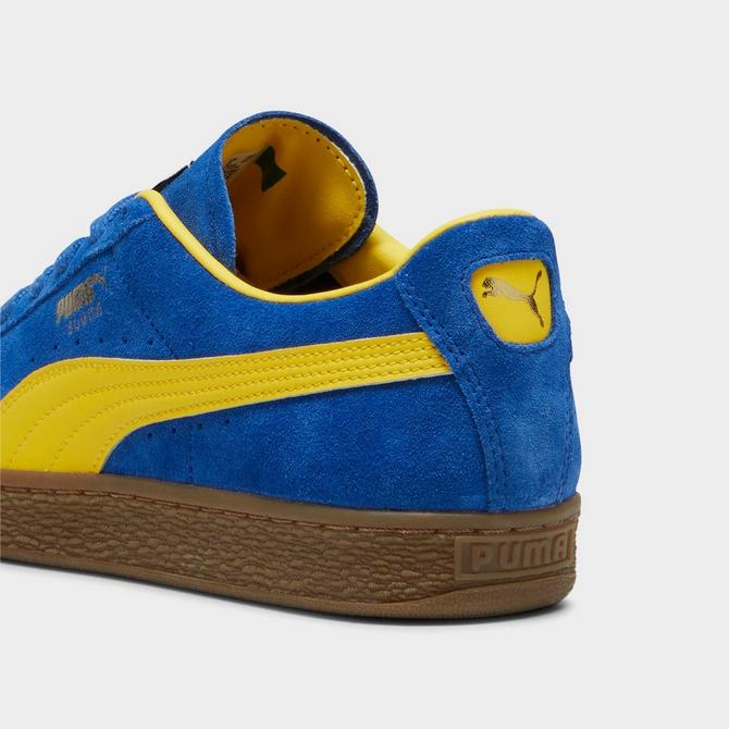 Puma suede cheap blue and yellow