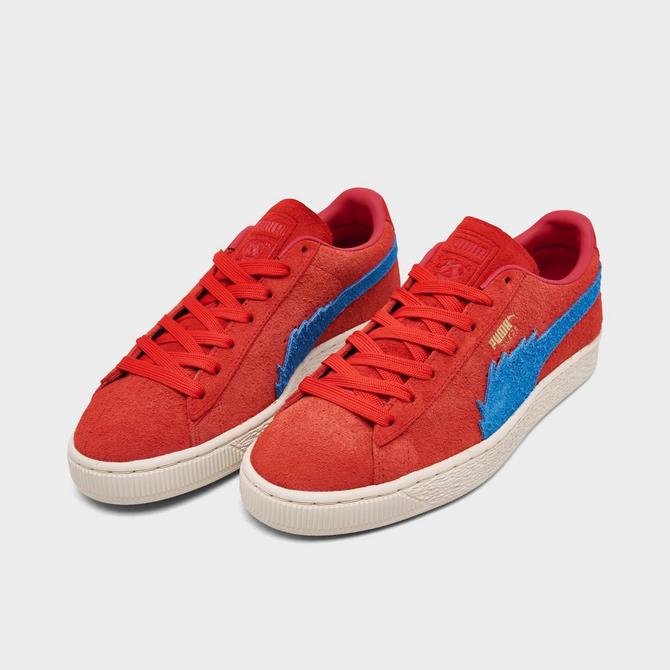 Red and blue puma shoes on sale