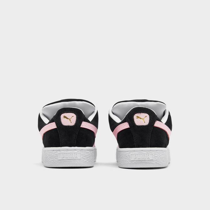 Puma black & pink suede classic trainers deals