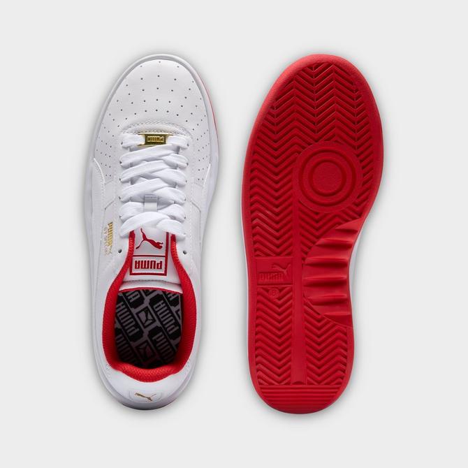Red and gold puma shoes clearance