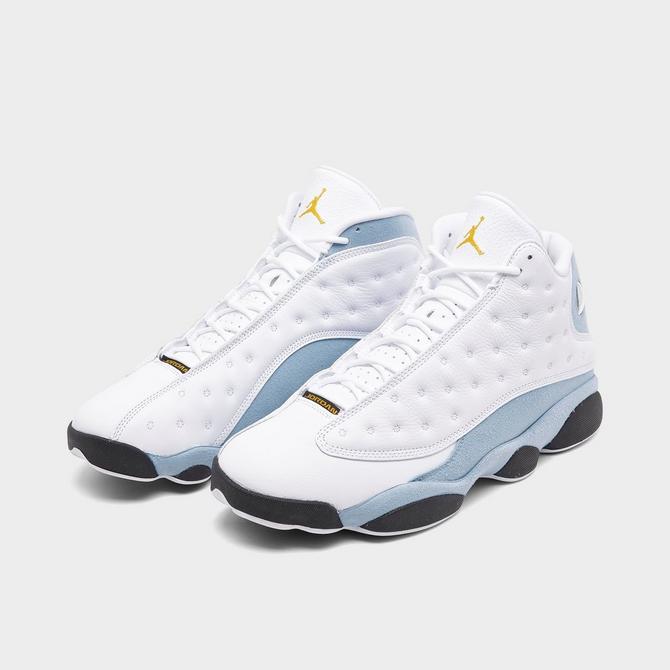 White yellow clearance and blue jordans