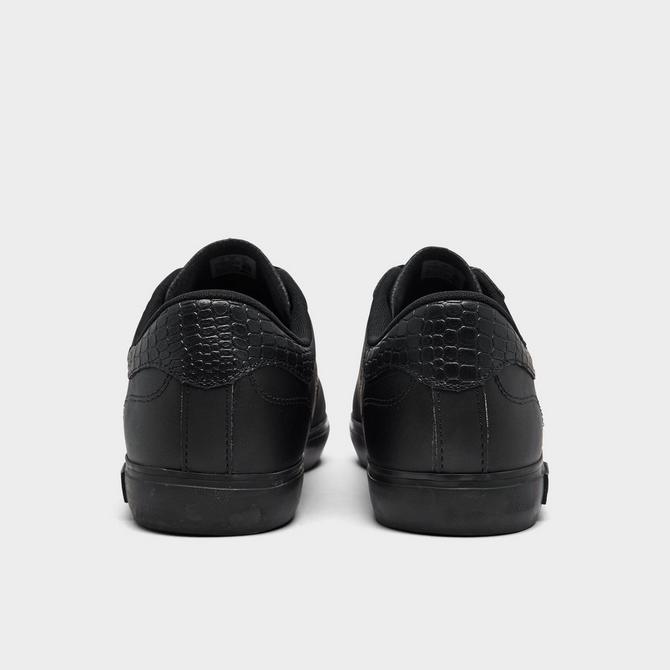 100 per cent of the original male black leather shoes Lacoste Game