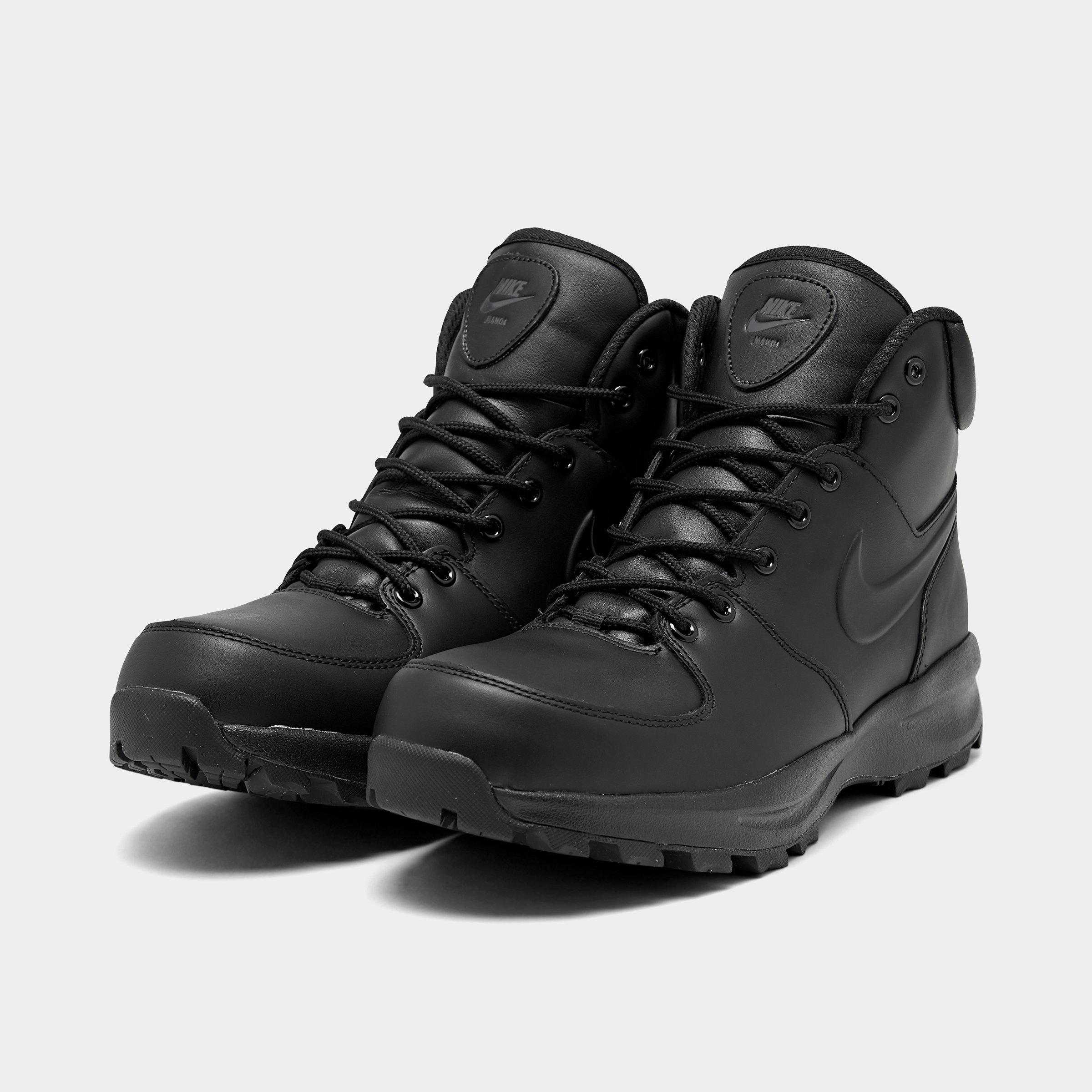 nike manoa leather boots black