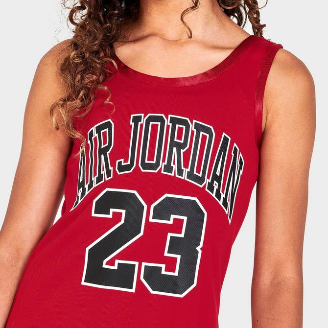 Jordan Big Girls' HBR Jersey Dress, Red, Size: Medium, Polyester