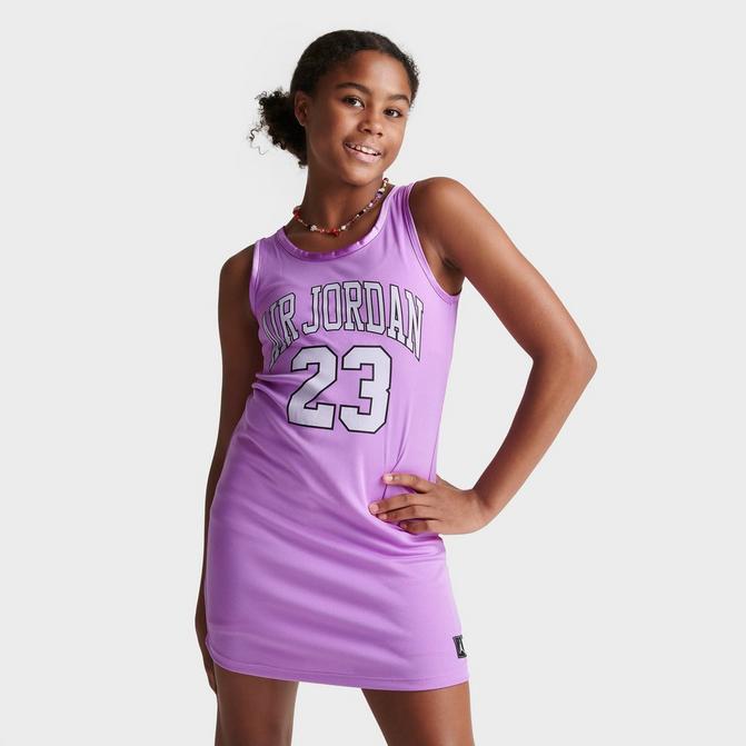Jordan Large White Purple Basketball Jersey Tank and Shorts New